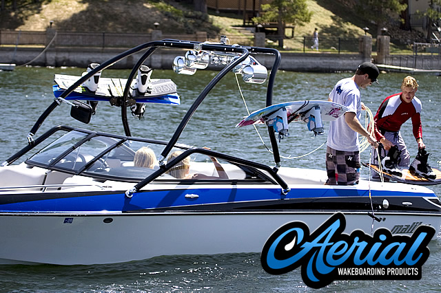 angle view of an Aerial  wakeboard tower