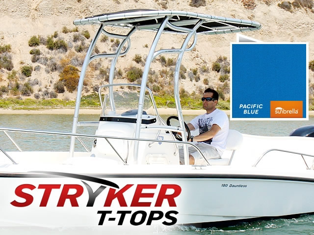 Stryker SG600 Universal T-Top Tower with Pacific Blue Canvas Top