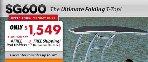 Our ultimate universal fitting t-top for almost all center console boats.